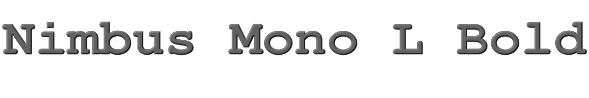 Nimbus Mono L Bold 