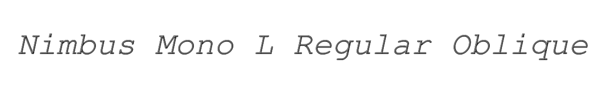 Nimbus Mono L Regular Oblique 