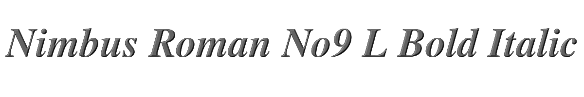 Nimbus Roman No9 L Bold Italic 