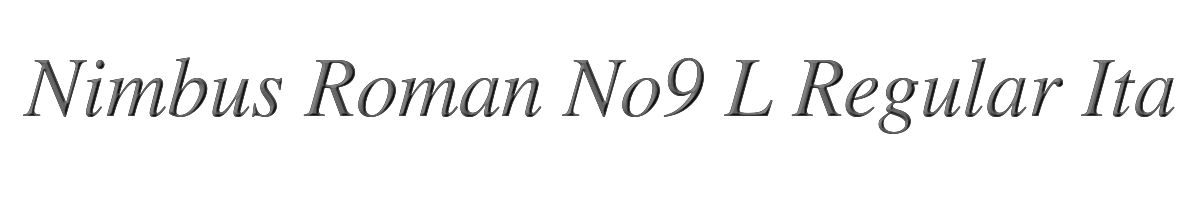 Nimbus Roman No9 L Regular Italic 