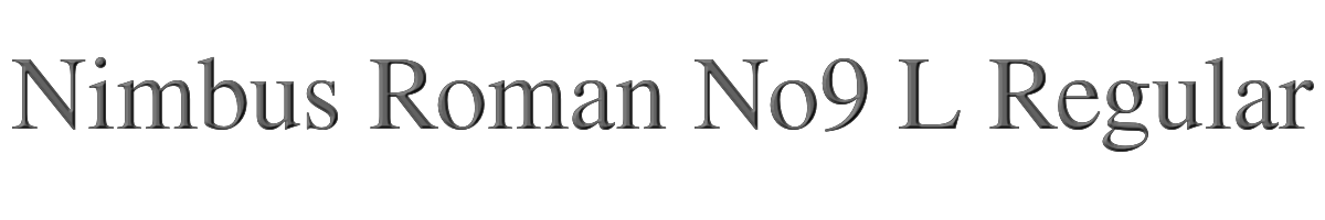 Nimbus Roman No9 L Regular 