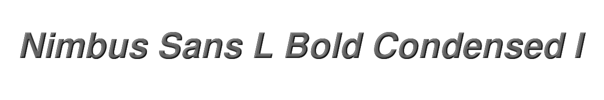 Nimbus Sans L Bold Condensed Italic 