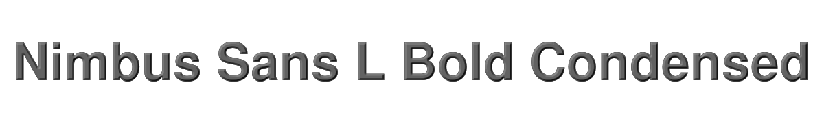 Nimbus Sans L Bold Condensed 