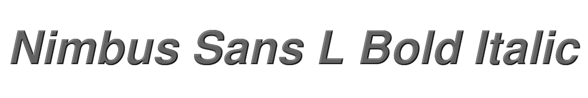 Nimbus Sans L Bold Italic 