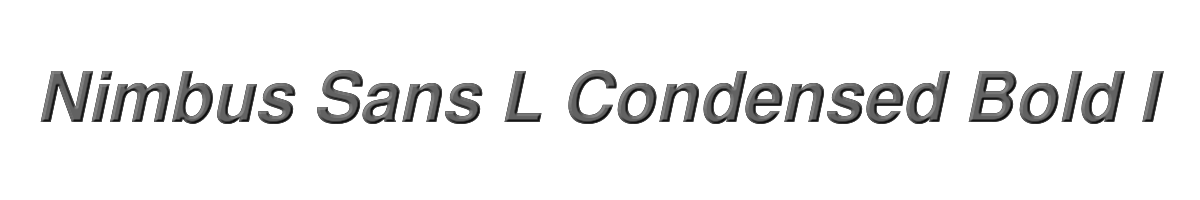 Nimbus Sans L Condensed Bold Italic 