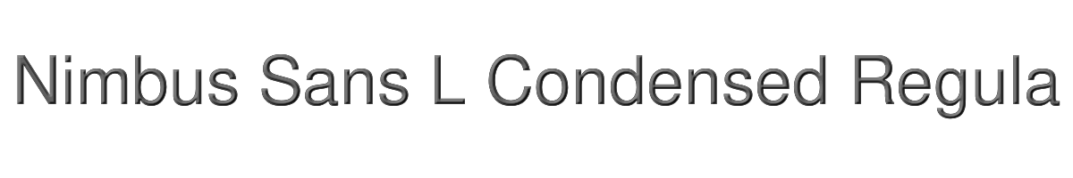 Nimbus Sans L Condensed Regular 