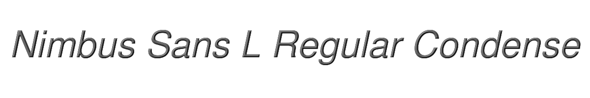 Nimbus Sans L Regular Condensed Italic 