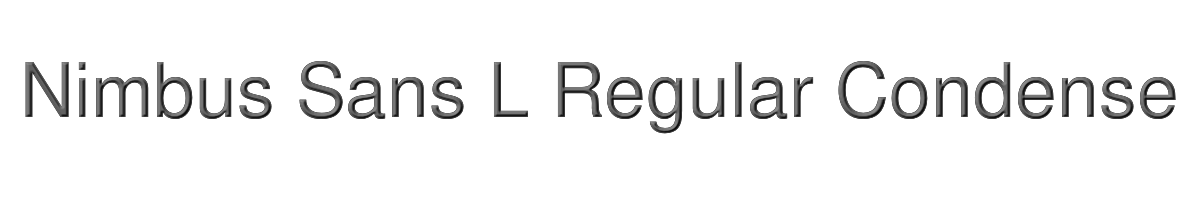 Nimbus Sans L Regular Condensed 