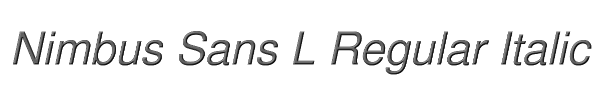 Nimbus Sans L Regular Italic 