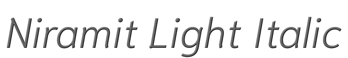 Niramit Light Italic 