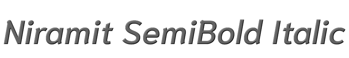 Niramit SemiBold Italic 