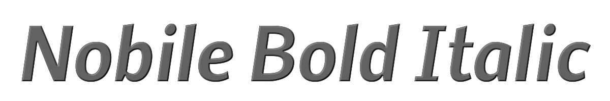 Nobile Bold Italic 
