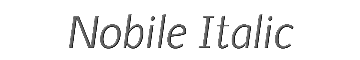 Nobile Italic 