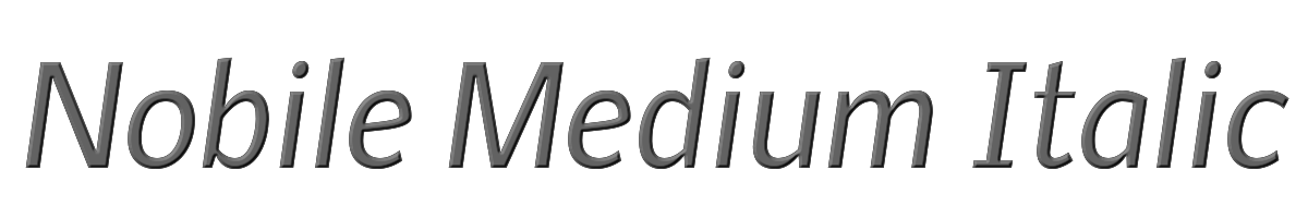 Nobile Medium Italic 