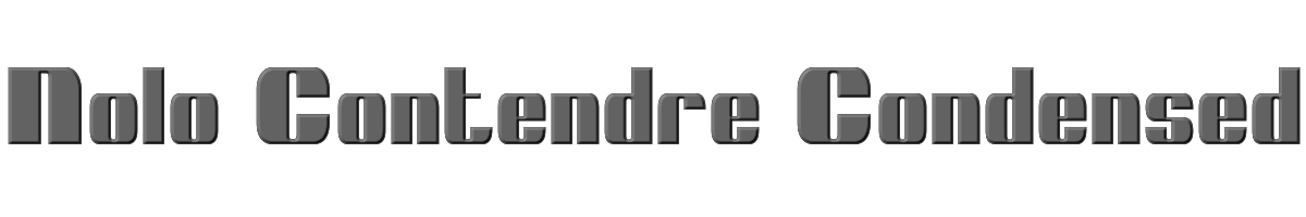 Nolo Contendre Condensed 