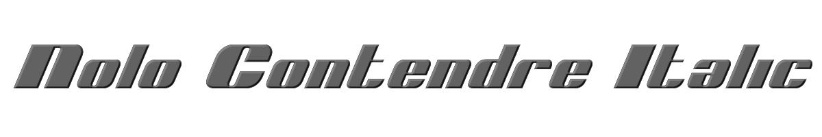 Nolo Contendre Italic 