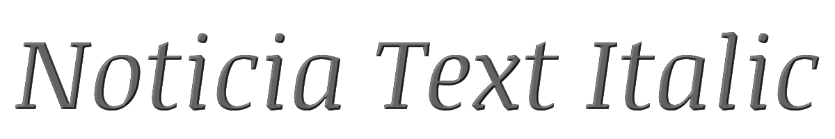 Noticia Text Italic 