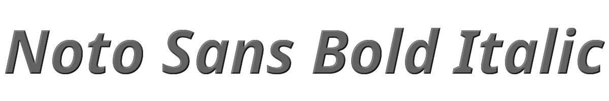 Noto Sans Bold Italic 