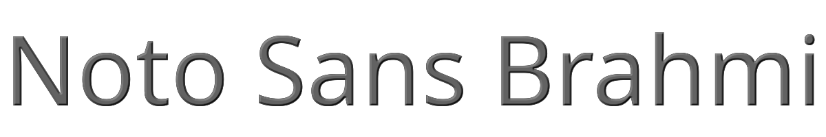 Noto Sans Brahmi 