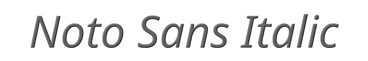 Noto Sans Italic 