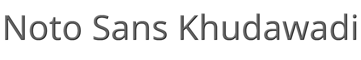 Noto Sans Khudawadi 