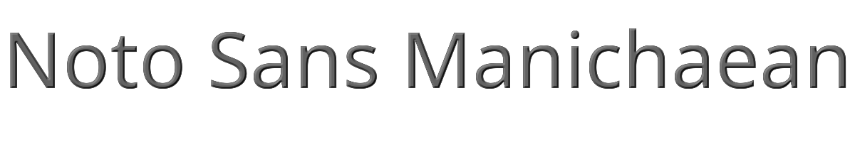 Noto Sans Manichaean 