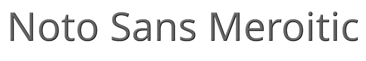 Noto Sans Meroitic 