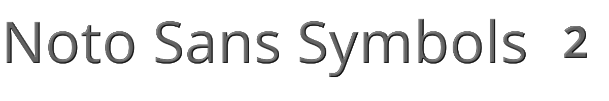 Noto Sans Symbols 2 