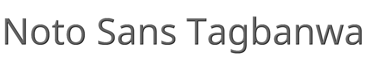 Noto Sans Tagbanwa 