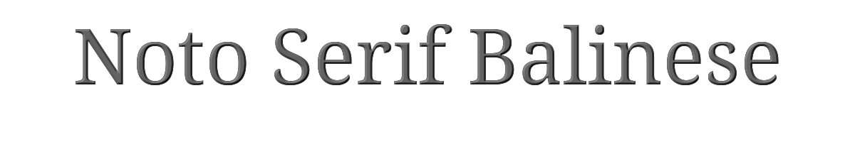 Noto Serif Balinese 
