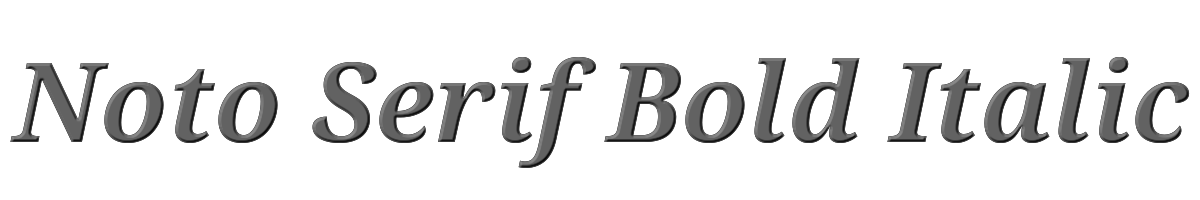 Noto Serif Bold Italic 