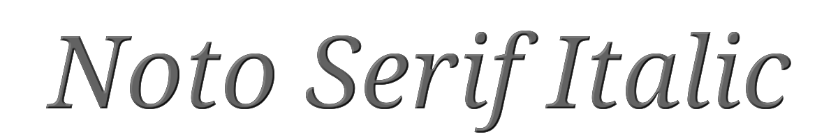 Noto Serif Italic 