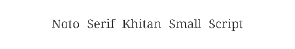 Noto Serif Khitan Small Script 