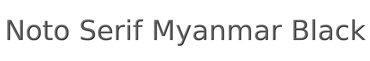 Noto Serif Myanmar Black 