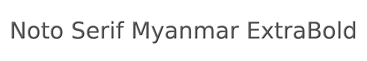 Noto Serif Myanmar ExtraBold 