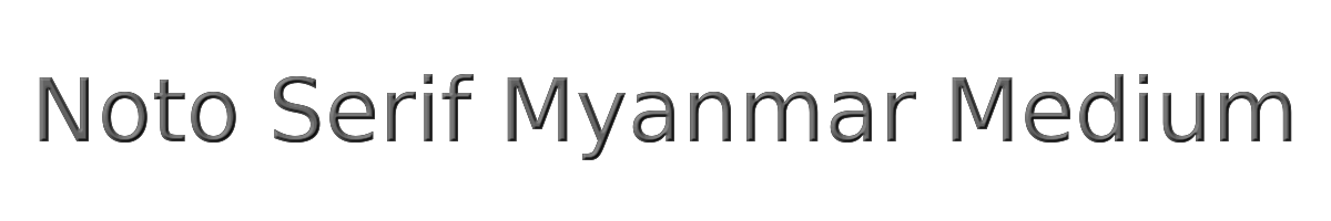 Noto Serif Myanmar Medium 