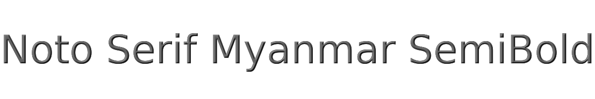 Noto Serif Myanmar SemiBold 