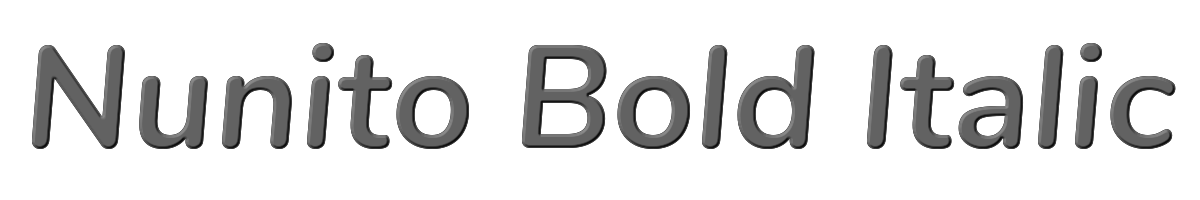Nunito Bold Italic 