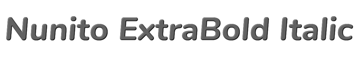 Nunito ExtraBold Italic 