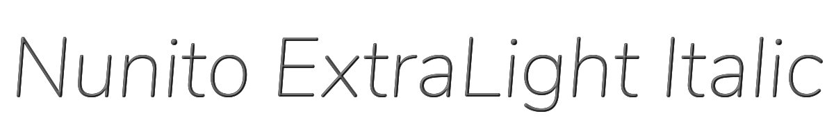 Nunito ExtraLight Italic 