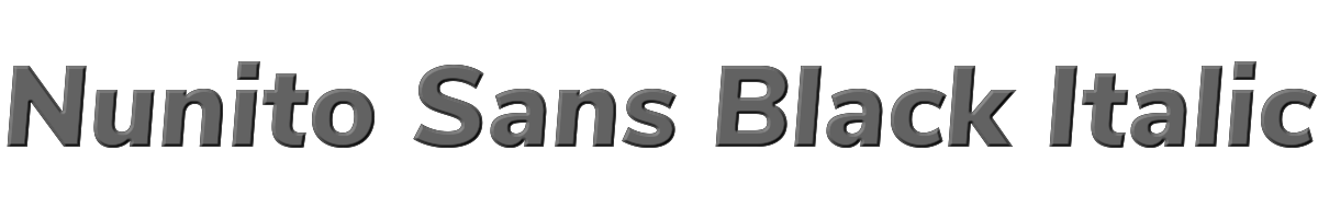 Nunito Sans Black Italic 