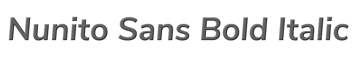 Nunito Sans Bold Italic 
