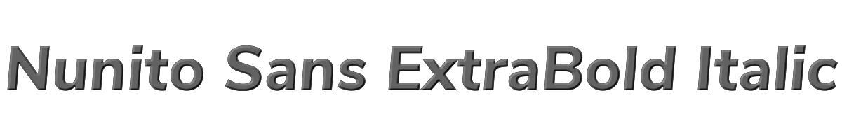 Nunito Sans ExtraBold Italic 