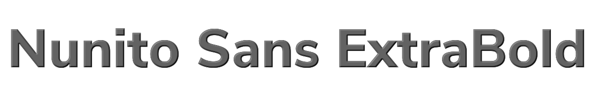 Nunito Sans ExtraBold 