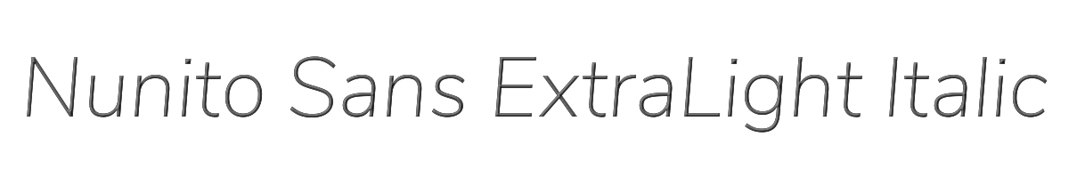 Nunito Sans ExtraLight Italic 
