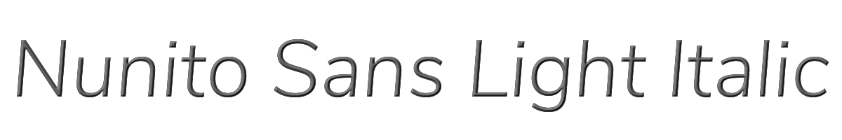 Nunito Sans Light Italic 