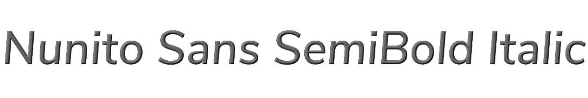 Nunito Sans SemiBold Italic 