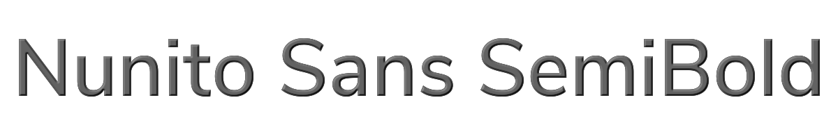 Nunito Sans SemiBold 