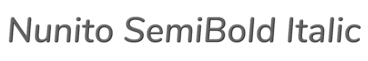 Nunito SemiBold Italic 