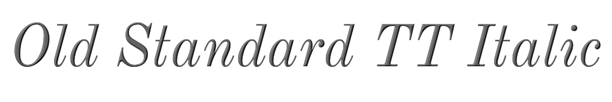 Old Standard TT Italic 